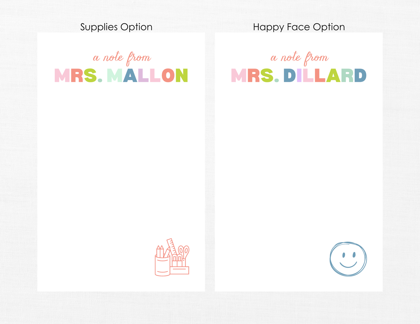Colorful Teacher Notepad