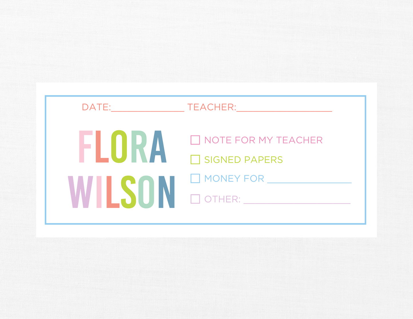 Kid Envelope - Colorful + Simple