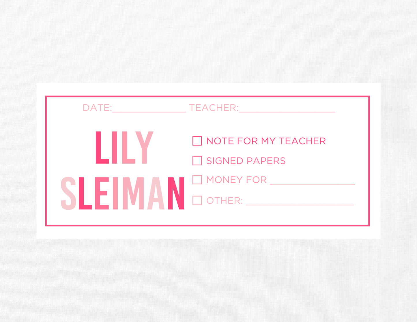 Kid Envelope - Colorful + Simple