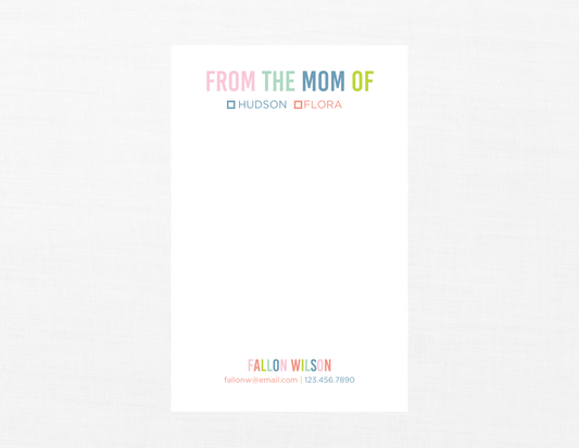 “FROM THE MOM OF” Colorful + Simple